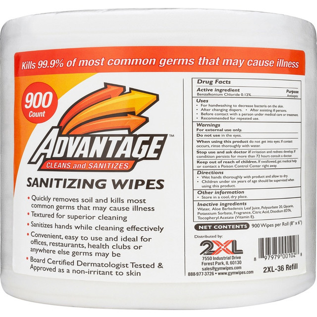 2XL Corporation 2XL L36CT 2XL Advantage Sanitizing Wipes 2XL Corporation 2XL L36CT 2XL Advantage Sanitizing Wipes