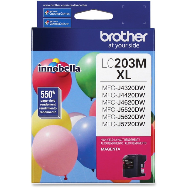 BROTHER INTL CORP LC203M Brother LC203 Magenta High-Yield Ink Cartridge, LC203M BROTHER INTL CORP LC203M Brother LC203 Magenta High-Yield Ink Cartridge, LC203M