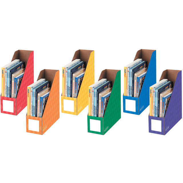 FELLOWES INC. 3381901 Bankers Box Magazine Holders, 11inH x 12 1/4inW x 4inD, Assorted Colors, Pack Of 6 FELLOWES INC. 3381901 Bankers Box Magazine Holders, 11inH x 12 1/4inW x 4inD, Assorted Colors, Pack Of 6
