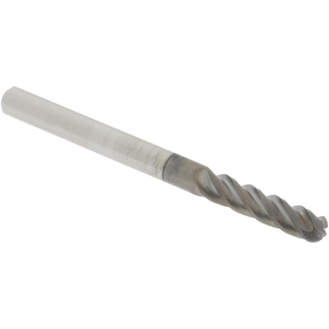 Accupro 12179219 Ball End Mill: 0.125" Dia, 0.5" LOC, 4 Flute, Solid Carbide