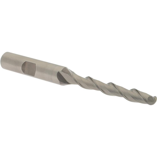 Hertel 12846 Ball End Mill: 0.25" Dia, 1.75" LOC, 2 Flute, Cobalt