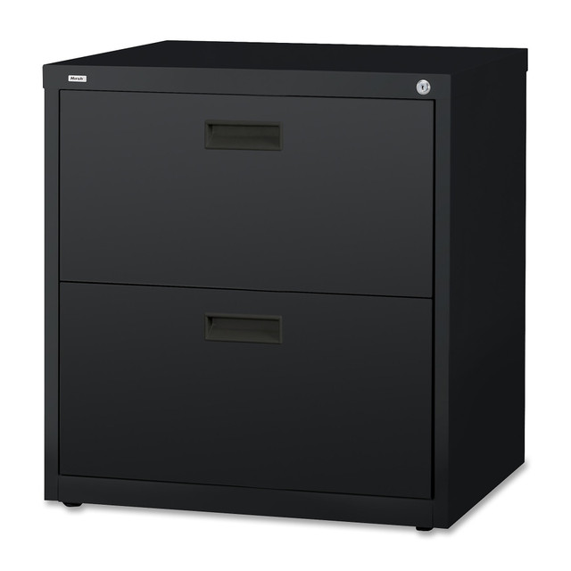 LORELL 60557 30inW x 18-5/8inD Lateral 2-Drawer File Cabinet, Black LORELL 60557 30inW x 18-5/8inD Lateral 2-Drawer File Cabinet, Black