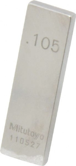 Mitutoyo 611145-531 Rectangle Steel Gage Block: 0.105", Grade 0