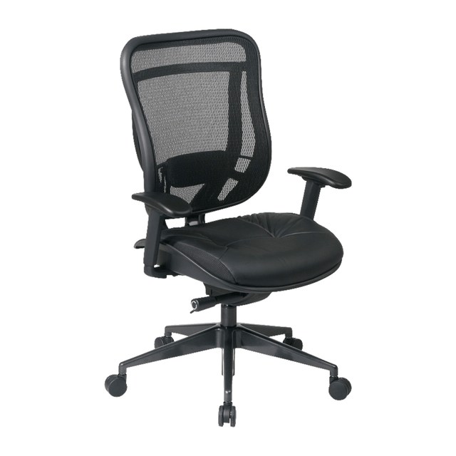 OFFICE STAR PRODUCTS 81841G9C18P Office Star Space 818A Executive Bonded Leather High-Back Chair, Black/Gunmetal OFFICE STAR PRODUCTS 81841G9C18P Office Star Space 818A Executive Bonded Leather High-Back Chair, Black/Gunmetal