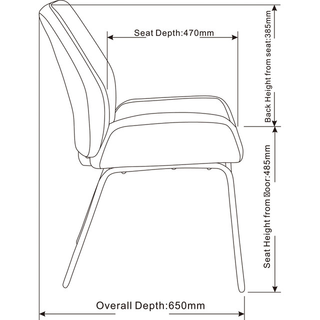 Lorell 68574 Lorell U-Shaped Seat Guest Chair Lorell 68574 Lorell U-Shaped Seat Guest Chair