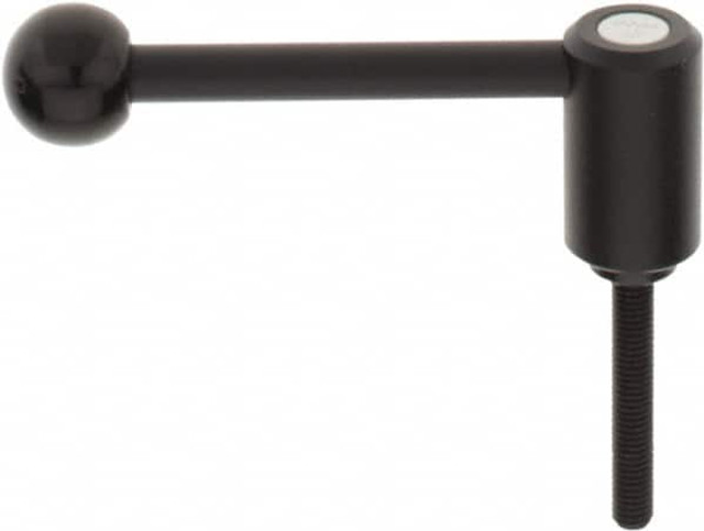 KIPP K0108.1082X50 Tension Lever Adjustable Clamping Handle: M8 x 1.25 Thread, 0.94" Hub Dia, Steel, Black