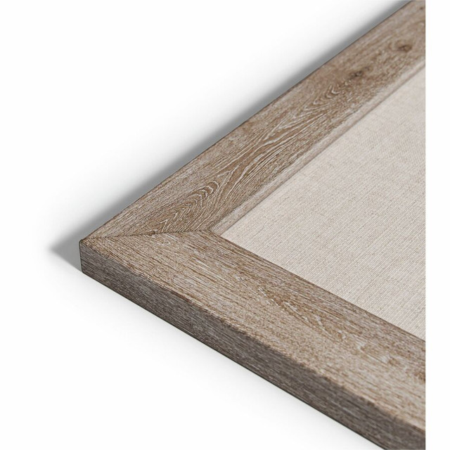 U Brands 4897U00-01 U Brands Linen Bulletin Board, 72" X 47" , Rustic Wood Frame