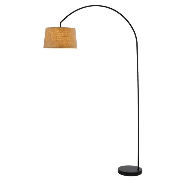 ADESSO INC 5098-01 Adesso Goliath Arc Floor Lamp, 83inH, Burlap/Black