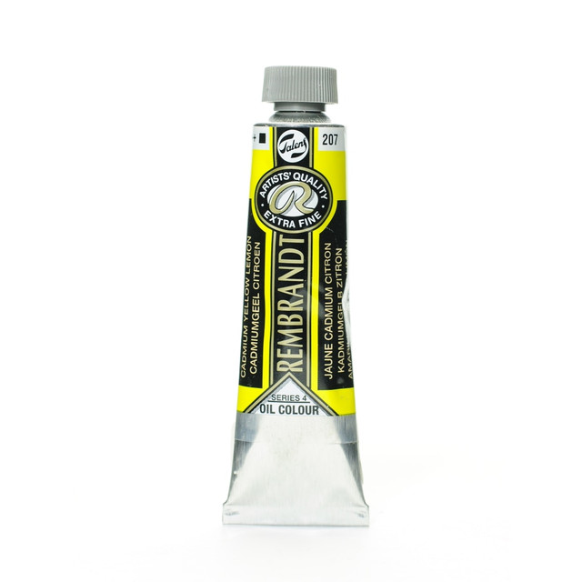 ROYAL TALENS 100514625 Rembrandt Artists Oil Colors, 40 mL, Cadmium Yellow Lemon, 207