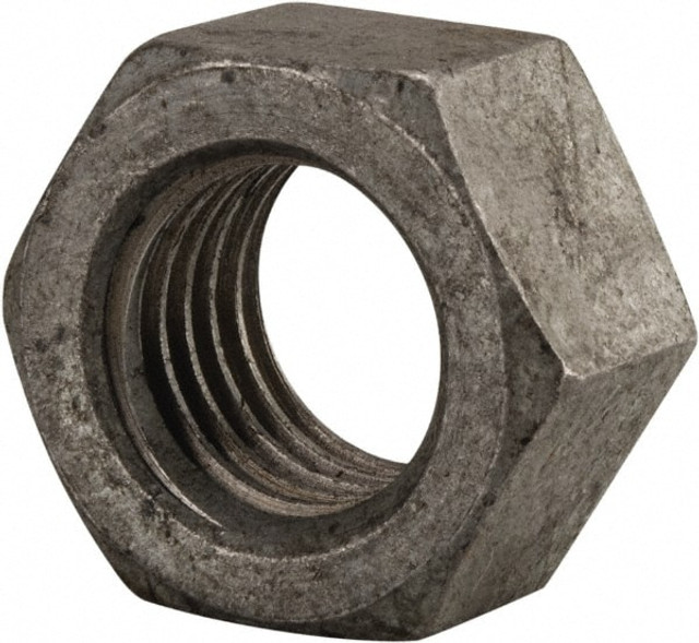 Value Collection HNI2112G-001BX Hex Nut: 1-1/8 - 7, Grade A Steel, Hot Dipped Galvanized Finish