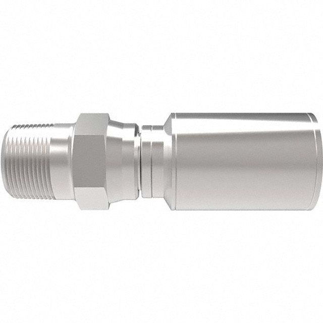 Eaton 06Z-J08-BG Hydraulic Hose Male Pipe Rigid Fitting: 0.375" ID, 0.5" OD, 6 mm, 1/2-14