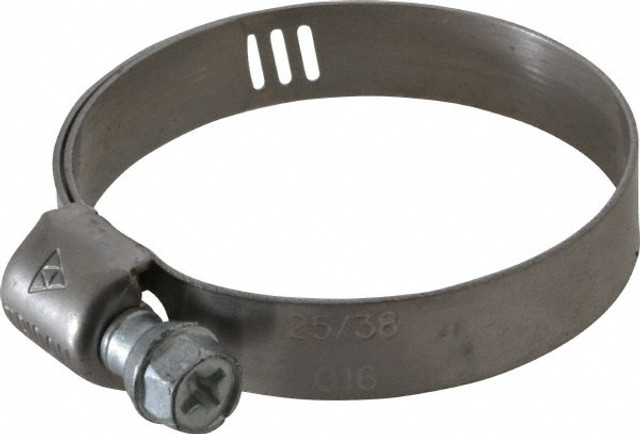 IDEAL TRIDON 62P1651 Worm Gear Clamp: SAE 16, 11/16 to 1-1/2" Dia, Stainless Steel Band