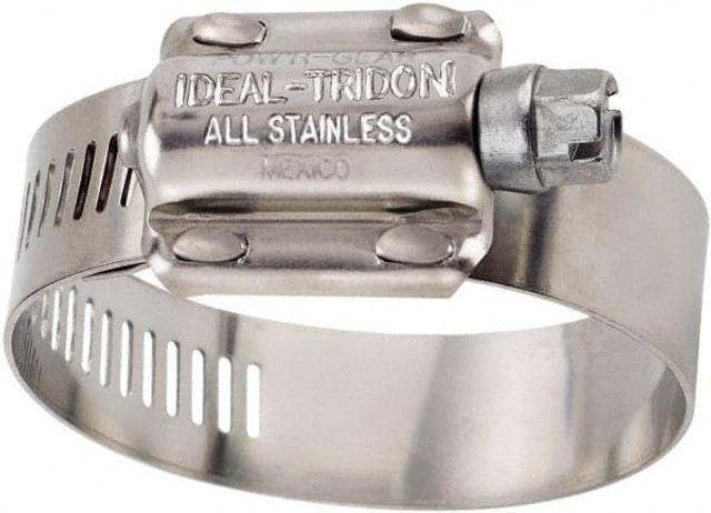 IDEAL TRIDON 6070051 Worm Gear Clamp: SAE 712, 6-1/4 to 7-1/8" Dia, Stainless Steel Band