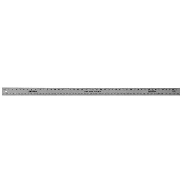 Johnson Level & Tool J48EM Steel Rule: 48" OAL, English & Metric Graduation