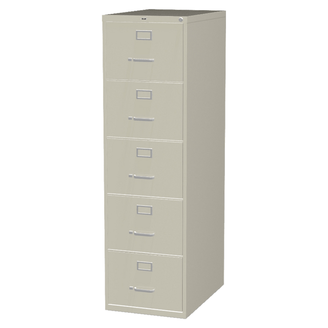 LORELL 48500  Fortress 26-1/2inD Vertical 5-Drawer Legal-Size File Cabinet, Putty