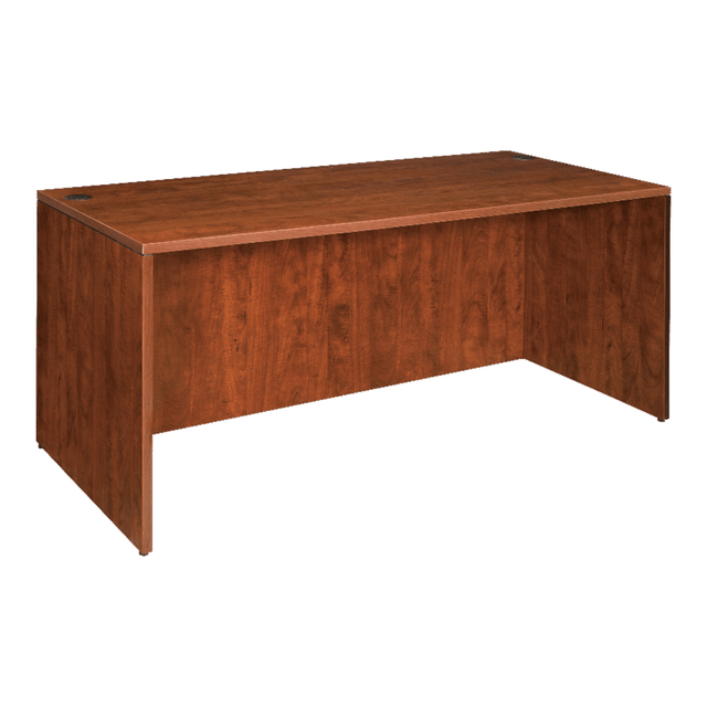 LORELL 69411  Essentials 48inW x 24inD Rectangular Shell Computer Desk, Cherry