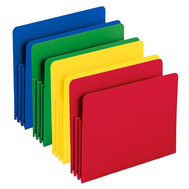 SMEAD MFG CO Smead 73500  Poly Expanding File Pockets, 3 1/2in Expansion, Assorted Colors (No Color Choice), Pack Of 4