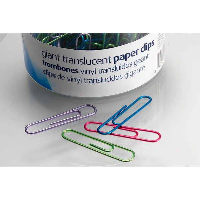 Officemate, LLC Officemate 97212 Officemate Giant Translucent Vinyl Paper Clips Officemate, LLC Officemate 97212 Officemate Giant Translucent Vinyl Paper Clips