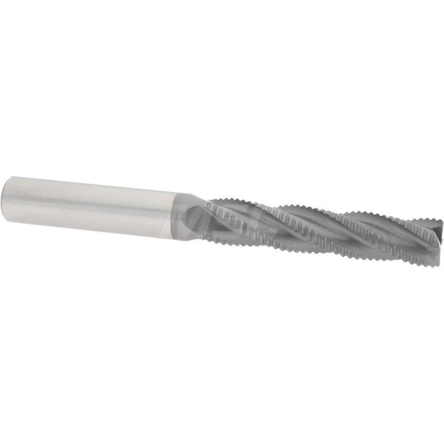 Accupro LR4304375C11 Roughing End Mill: 7/16" Dia, 4 Flutes, Single End, Solid Carbide