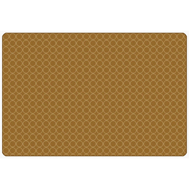 CARPETS FOR KIDS ETC. INC. Carpets For Kids 30756  KIDSoft Comforting Circles Solid Tonal Rug, 6ftx9ft, Brown/Tan