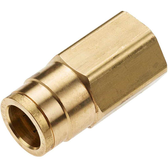 Parker 66PTC-4-4 Push-To-Connect Tube to Female & Tube to Female NPT Tube Fitting: Female Connector, 1/4" Thread, 1/4" OD