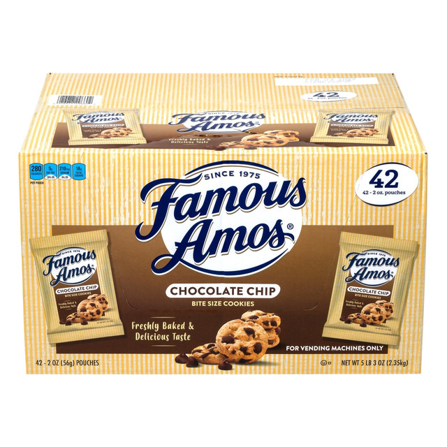 KELLOGGs 220-00424 Famous Amos Chocolate Chip Cookies, 2-Oz Bag, Pack Of 42