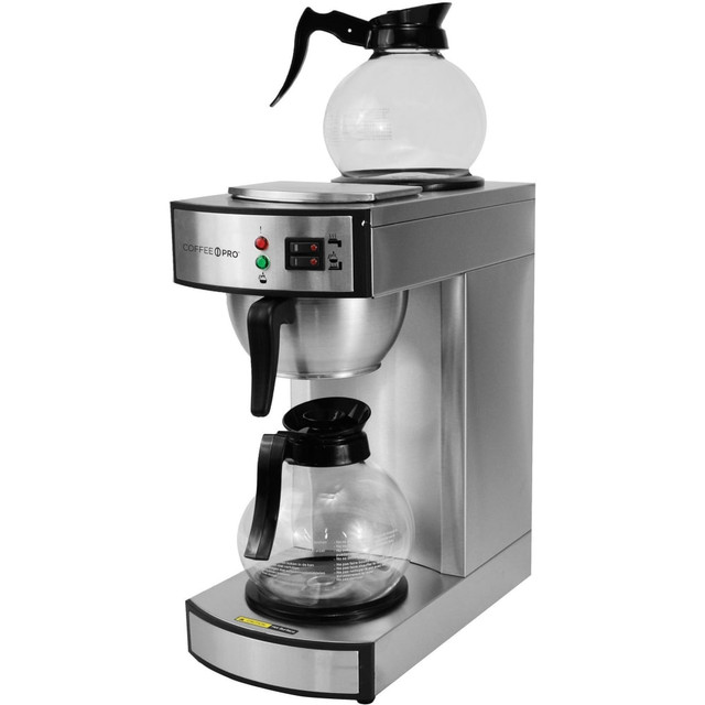ORIGINAL GOURMET FOOD CO. CPRLG2 Coffee Pro Twin Warmer Institutional Coffee Maker - 2.32 quart - 12 Cup(s) - Multi-serve - Stainless Steel - Stainless Steel Body ORIGINAL GOURMET FOOD CO. CPRLG2 Coffee Pro Twin Warmer Institutional Coffee Maker - 2.32 quart - 12 Cup(s) - Multi-serve - Stainless Steel - Stainless Steel Body