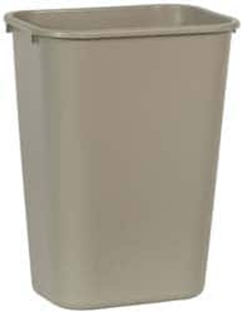 Rubbermaid FG295700BEIG Trash Can: 41 qt, Rectangle, Beige