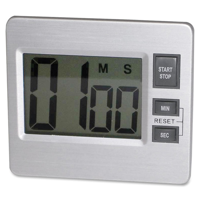Keep track of time with ease and precision with this Tatco digital timer. An easy-to-read LCD display provides both count-down and count-up functions, giving you control of your timing needs. Whether you need to time a specific process, such as an HR department personnel test, or calculate the duration of a procedure or task, this timer has you covered., and its compact size makes it portable and convenient to carry with you anywhere. This Tatco digital timer operates on a single AAA battery (not included), ensuring reliable performance whenever you need it.  Feature-packed digital timer designed to simplify your daily routines and tasks.Ideal for timing processes, procedures, and tasksDurable construction for long-lasting useDevice helps in time management and efficiencyCompact and portable size for easy carrying