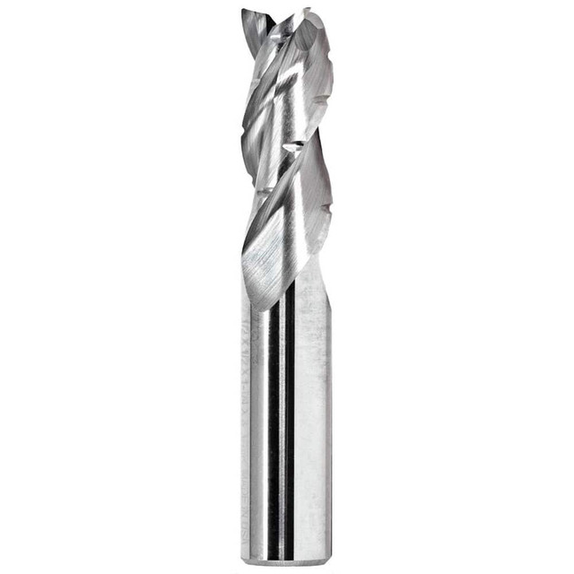 GWS 125667 Corner Radius End Mill: 3/8" Dia, 1-1/2" LOC, 0.015" Radius, 3 Flutes, Solid Carbide