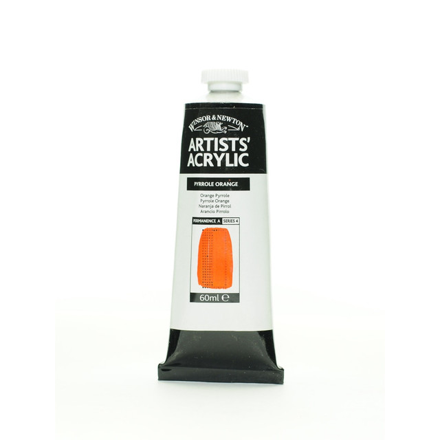 COLART FINE ART & GRAPHICS LTD. 2320519 Winsor & Newton Professional Acrylic Colors, 60 mL, Pyrrole Orange, 519