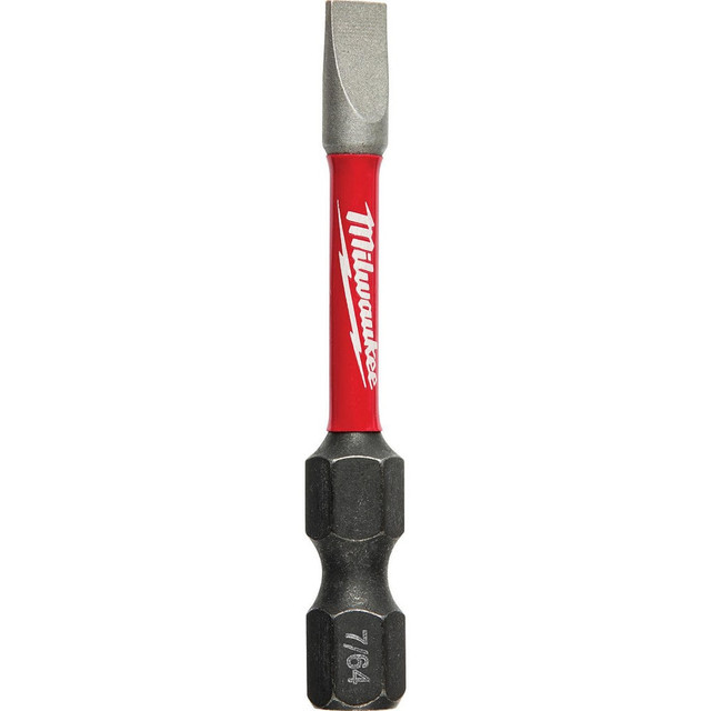 Milwaukee Tool 48-32-4755 Slotted Screwdriver Bits; Blade Width (mm): 0.109375in ; Drive Size (Inch): 0.25in ; Blade Thickness: 0.109375in ; Blade Thickness (Decimal Inch): 0.109375in ; Overall Length (Inch): 2.00