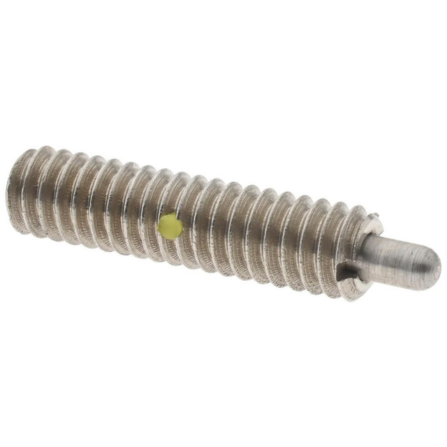 Gibraltar SSW10-4A-PT-G Threaded Spring Plunger: 1/4-20, 1" Thread Length, 0.118" Dia, 3/16" Projection