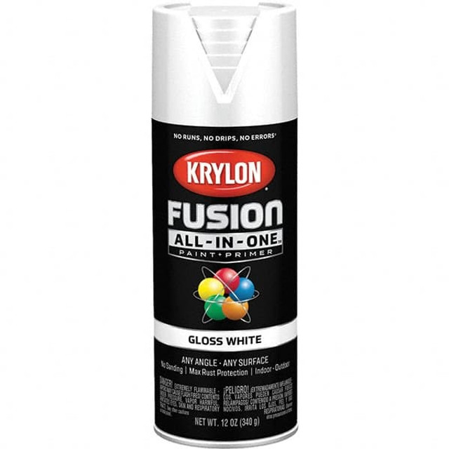Krylon K02727007 Acrylic Enamel Spray Paint: White, Gloss, 12 oz