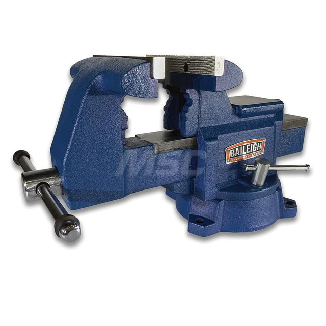 Baileigh 1227986 Bench Vise: 5-1/2" Jaw Width, 6" Jaw Opening, 3" Throat Depth