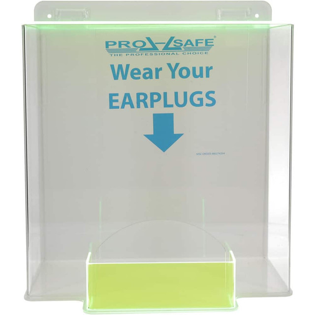 PRO-SAFE MSCAEP-D Earplug Dispenser: Hinged Top & Bottom Tray, Tabletop or Wall Mount