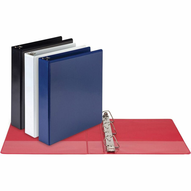 Samsill Corporation Samsill MP46458 Samsill Durable 1.5 Inch Binder, Made in the USA, D Ring Customizable Clear View Binder, Basic Assortment, 4 Pack, Each Holds 350 Page (MP46458)