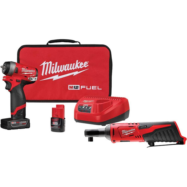 Milwaukee Tool 3965355/4292493 Cordless Impact Wrench: 12V, 1/4" Drive, 0 to 3,200 BPM, 3,200 RPM