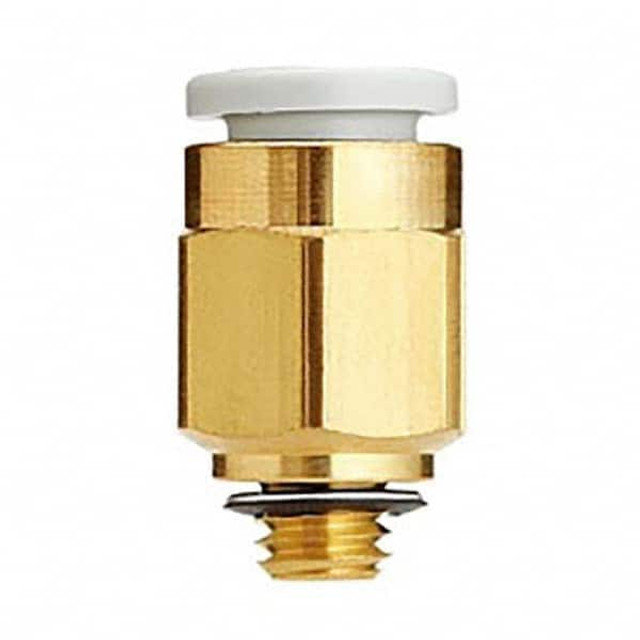 SMC PNEUMATICS KQ2H04-M6A Push-to-Connect Tube Fitting: Male Connector, Straight, M6 x 1.1 Thread, 5/32" OD