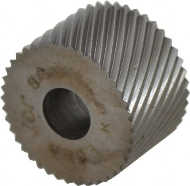 MSC KRL-220 Standard Knurl Wheel: 3/4" Dia, 90 ° Tooth Angle, 20 TPI, Diagonal, High Speed Steel