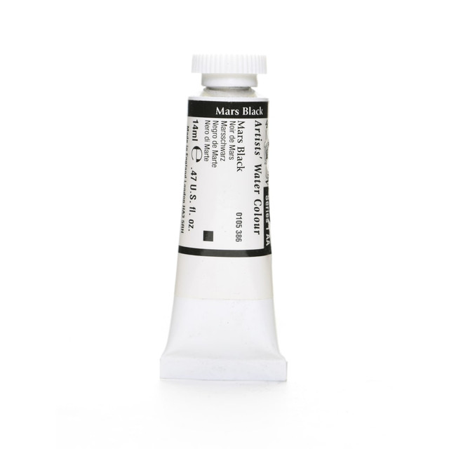 WINSOR & NEWTON Winsor &amp; Newton 0105386 Winsor & Newton Professional Watercolors, 14 mL, Mars Black, 386