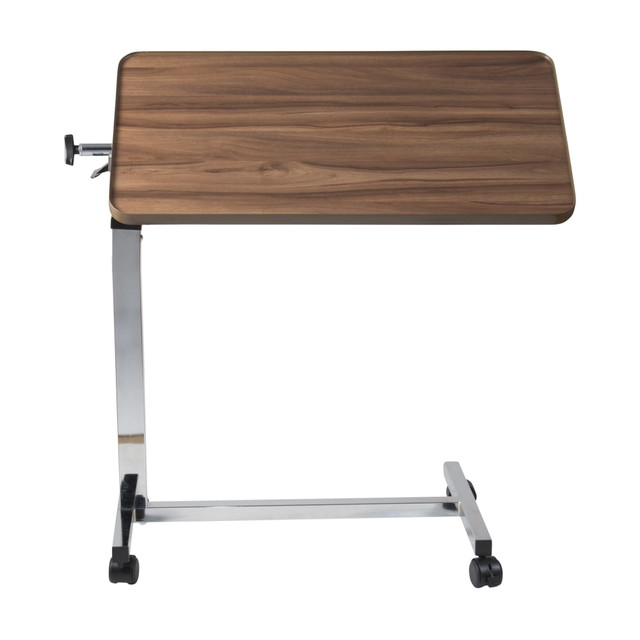 MABIS HEALTHCARE, INC. 553-4054-0400 DMI Deluxe Heavy-Duty Tilt-Top Overbed Table, 46inH x 30inW x 15inD, Brown