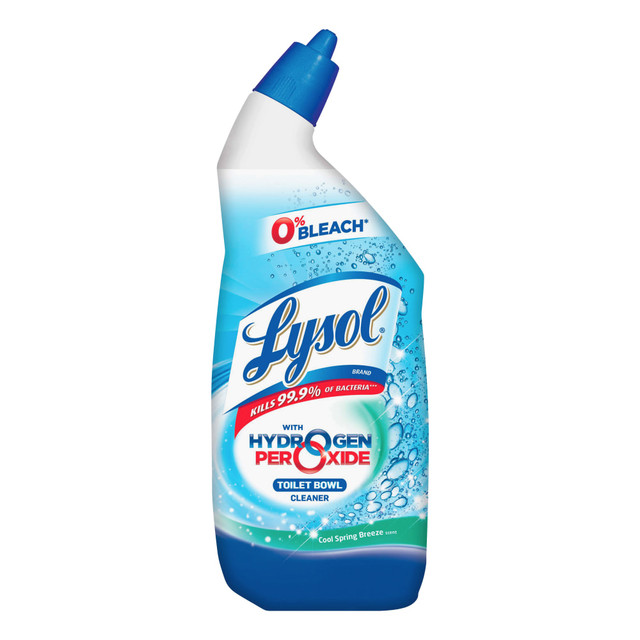 RECKITT BENCKISER RAC98011 Lysol Hydrogen Peroxide Toilet Cleaner, Cool Spring Breeze Scent, 24 Oz Bottle, Blue RECKITT BENCKISER RAC98011 Lysol Hydrogen Peroxide Toilet Cleaner, Cool Spring Breeze Scent, 24 Oz Bottle, Blue
