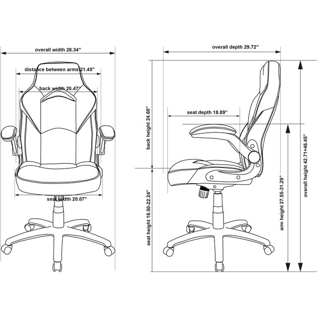 LYS CH701PABE LYS High-back Gaming Chair