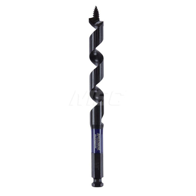 Irwin IWAX3016 Auger & Utility Drill Bits; Auger Bit Size: 0.6250 ; Shank Diameter: 3.0000 ; Shank Size: 3.0000 ; Shank Type: Hex ; Tool Material: High-Speed Steel ; Coated: Coated