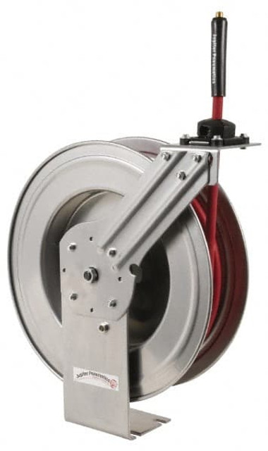 PRO-SOURCE 7948122/4324915 Hose Reel with Hose: 1/4" ID Hose x 35', Spring Retractable