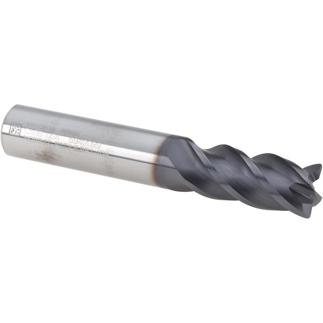 Niagara Cutter 03084169 Corner Radius End Mill: 1/2" Dia, 1" LOC, 0.0300" Radius, 4 Flute, Solid Carbide