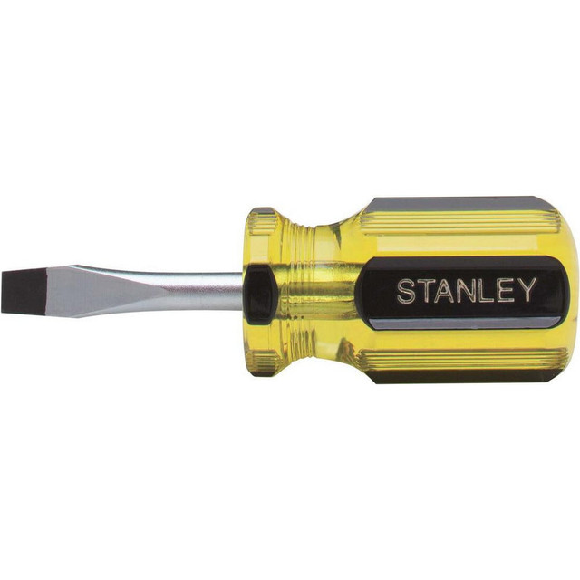 Stanley 66-161-A Slotted Screwdriver: 1/4" Width, 3-1/2" OAL, 1-1/2" Blade Length