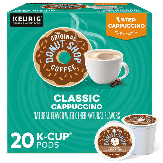 GREEN MOUNTAIN COFFEE ROASTERS, INC. 5000361529 The Original Donut Shop Coffee K-Cup Pods, Classic Cappuccino, Pack Of 20 Pods GREEN MOUNTAIN COFFEE ROASTERS, INC. 5000361529 The Original Donut Shop Coffee K-Cup Pods, Classic Cappuccino, Pack Of 20 Pods
