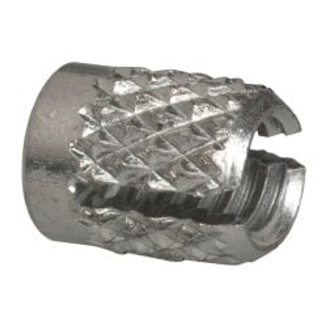 E-Z LOK 240-006-CR #6-32 UNC Stainless Steel Flush Press Fit Threaded Insert for Plastic